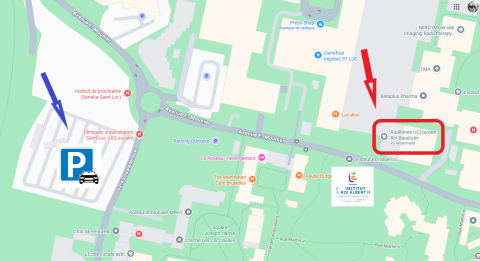 accès parking et auditoire Roi Bauduin B